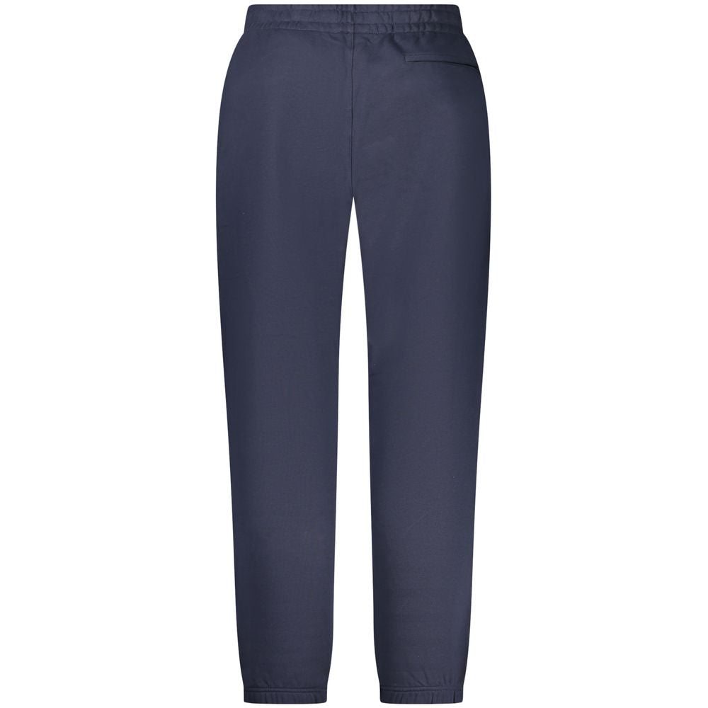 Calvin Klein blu brushed cotton trousers back view  