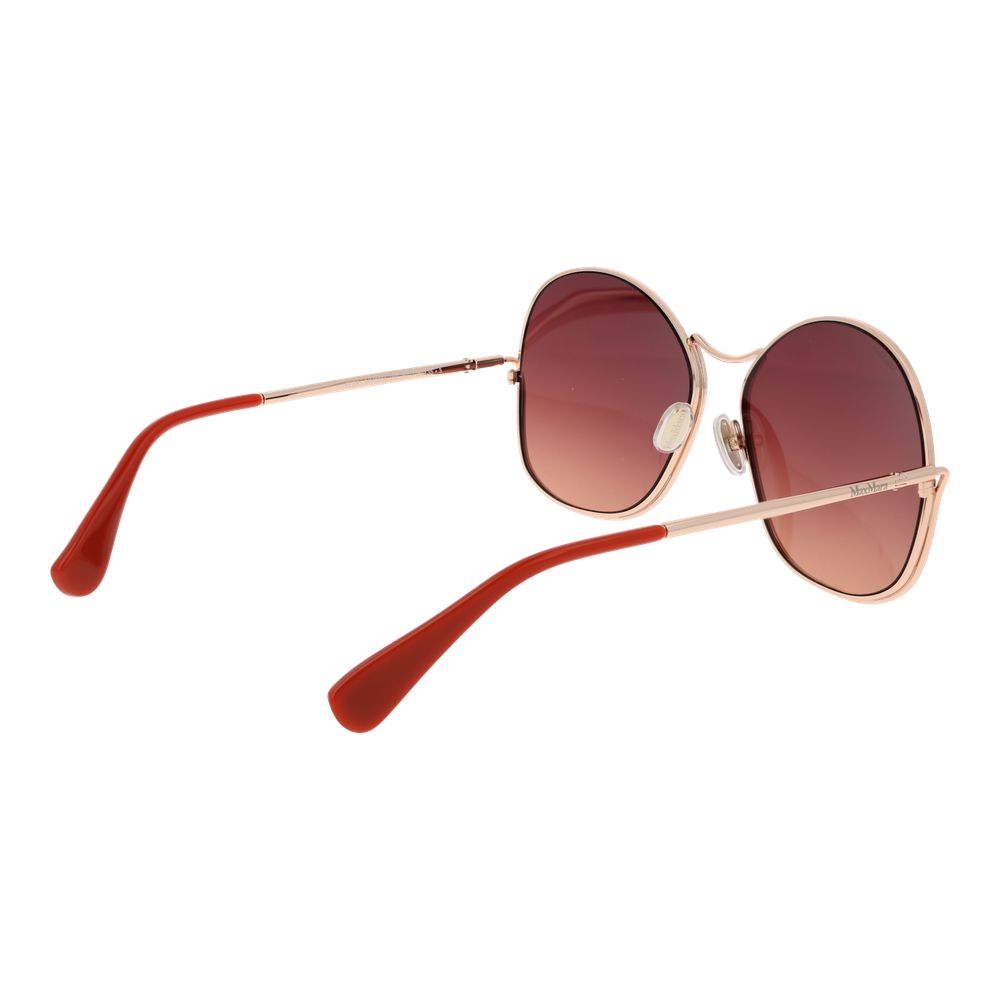 Back view of Marc Jacobs rose gold metal sunglasses