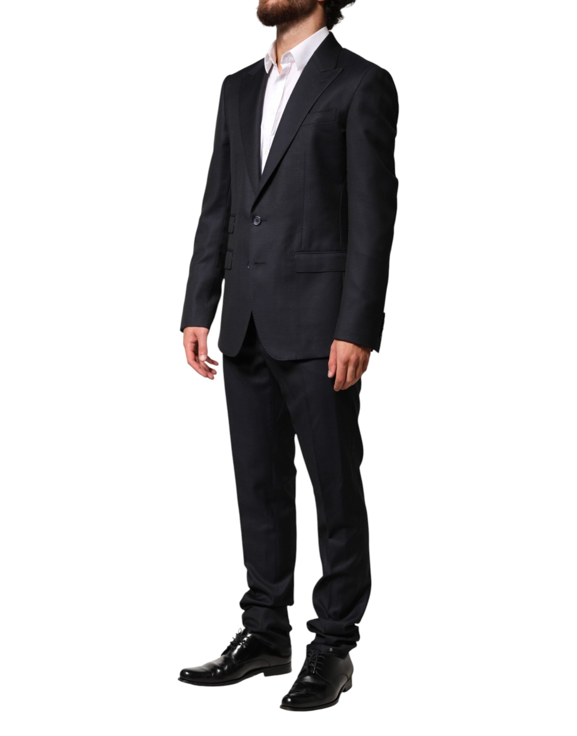 ailored black wool suit for men product image
