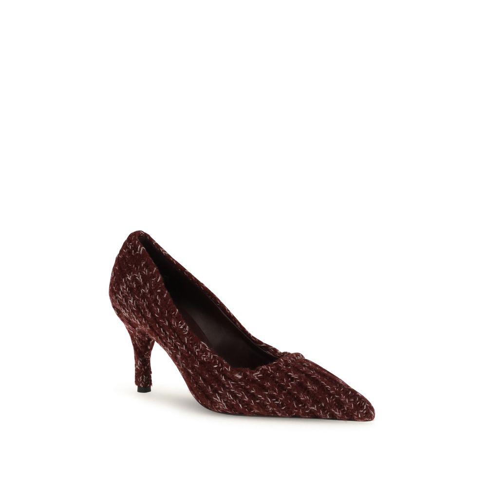 Prada Bordeaux Calf Leather Stiletto Pumps by KILAUE
