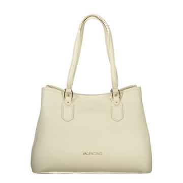 Valentino beige structured handbag with gold hardware luxury tote