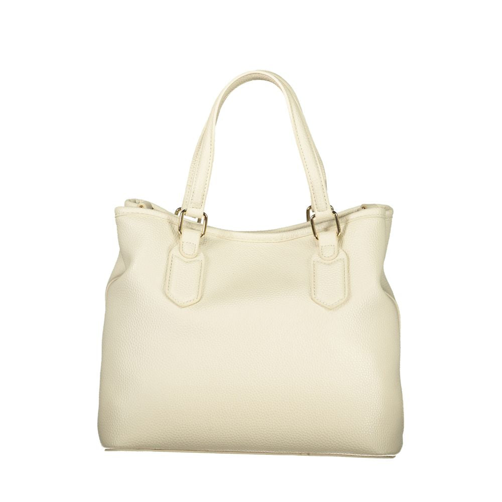 Valentino beige structured handbag side view 