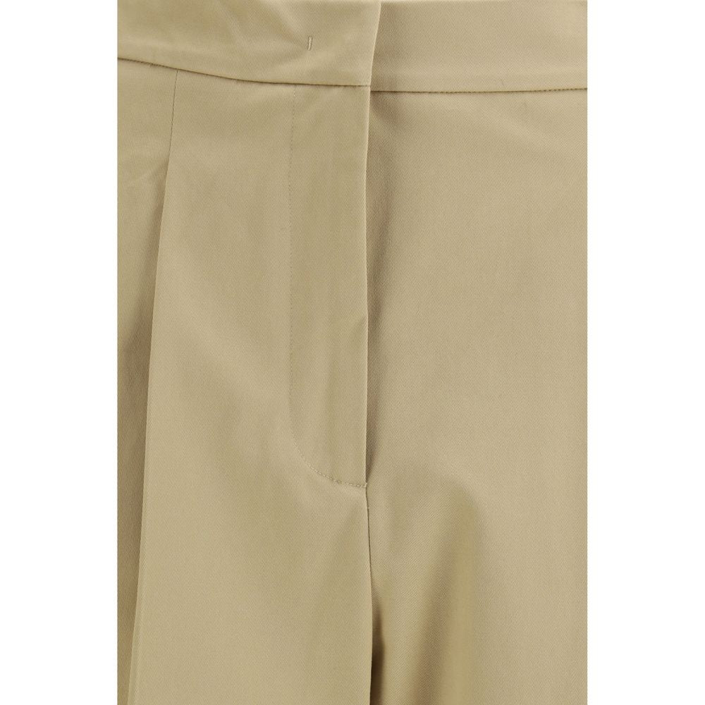 Back view of Weekend Max Mara beige Bronzo cropped trousers