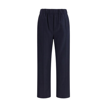Front view of Weekend Max Mara black Cinese straight leg trousers