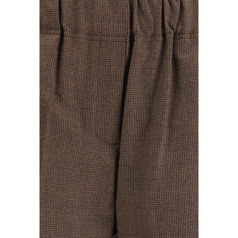 Back view of Weekend Max Mara brown Hateley wool flannel pants