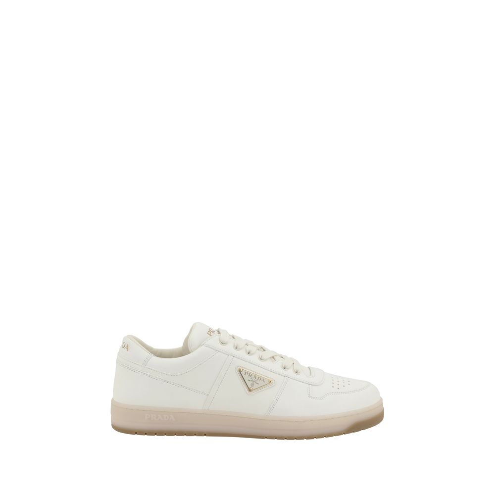 White calf leather Bos Taurus low top sneakers