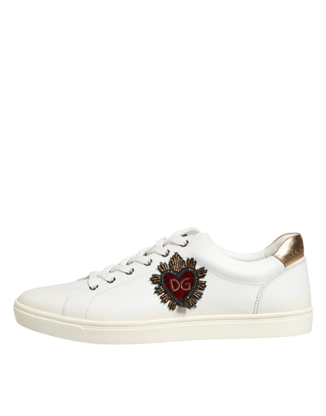 White heart embellished sneakers